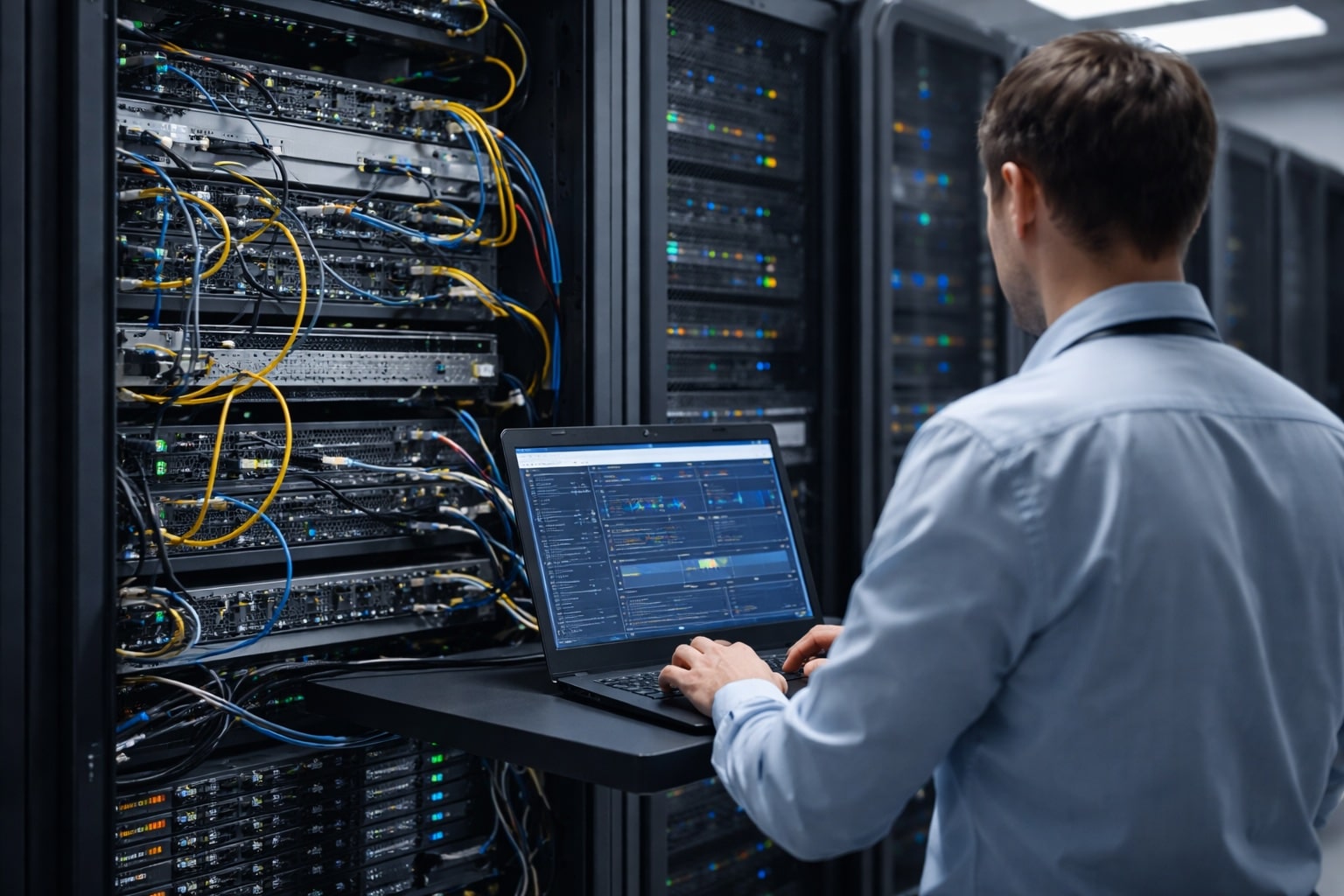 IT-ansvarlig hos Resino Inks A/S på arbejde i kontor i Ballerup